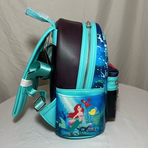 NWT Disney’s The Little Mermaid Princess Scenes Loungefly Mini Backpack - Picture 5 of 12
